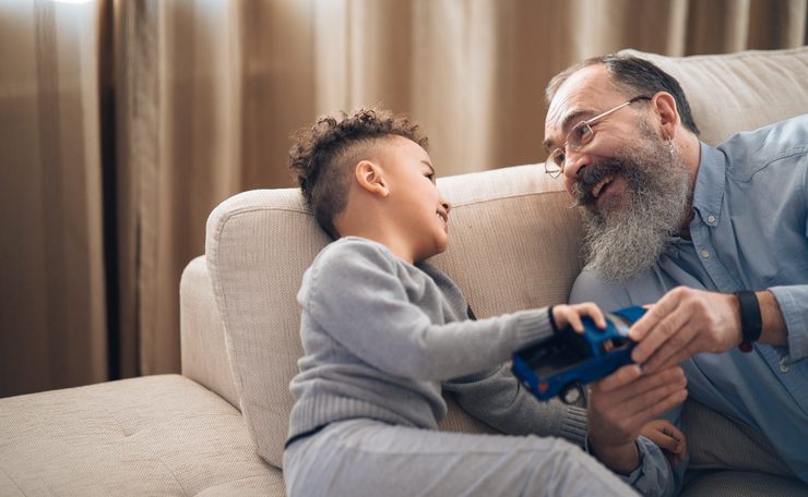 Grandfather and grandson