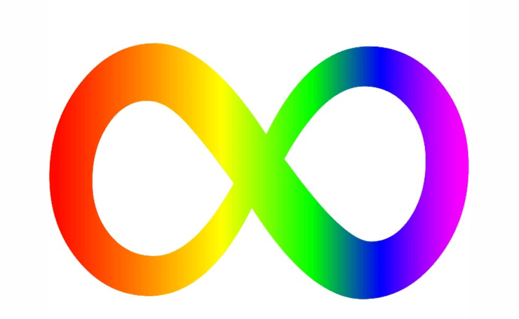 Neurodiversity symbol multi-coloured